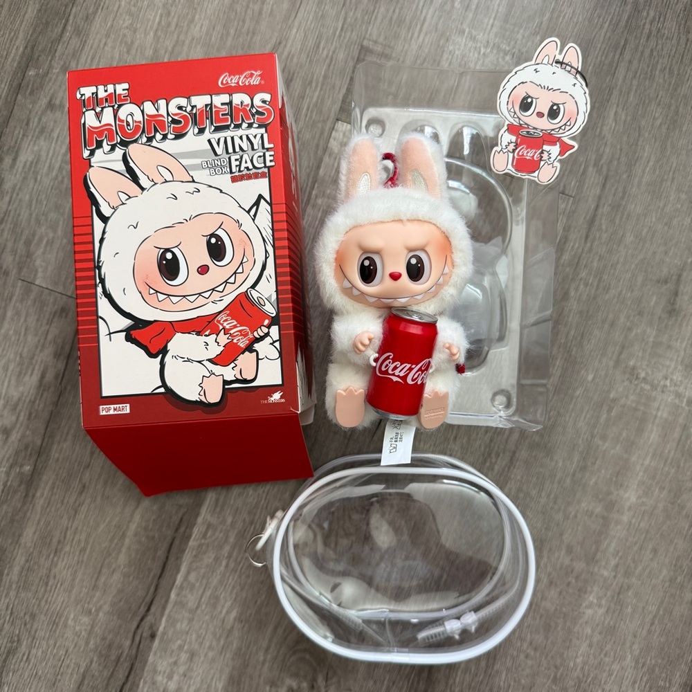 Pop Mart Coca-Cola Coke Labubu Happy Factor Can Bottle White Popmart